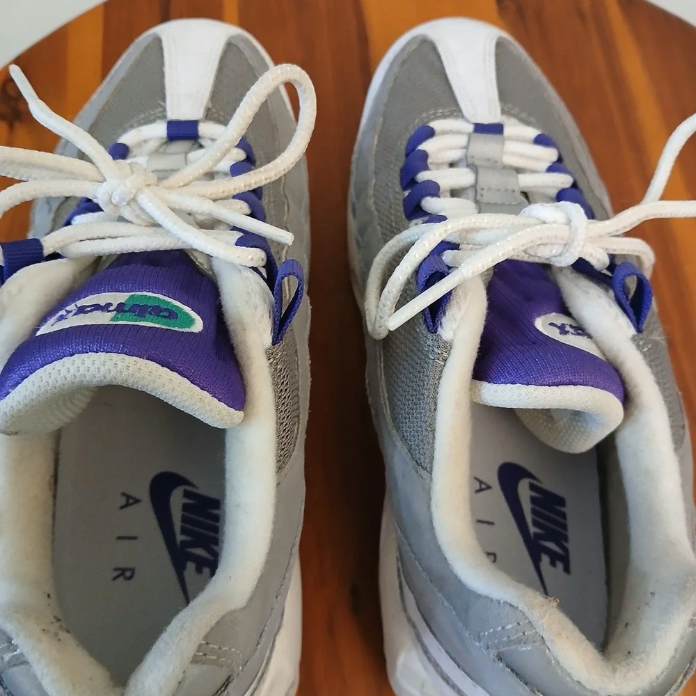 Nike Air Max 95 Womens 6.5 White Grape Sneakers Running Shoes 307960-109 - Picture 5 of 9